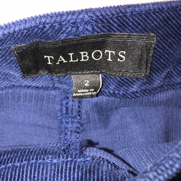 TALBOTS size 2 blue corduroy midi skirt - Picture 5 of 7